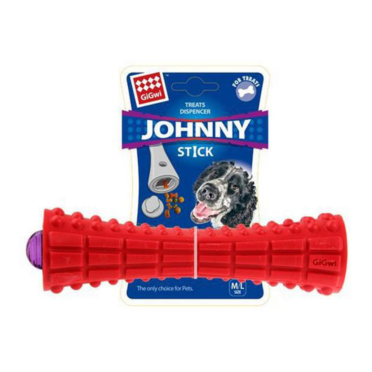 Gigwi Johnny Stick Treat Dispenser (Red)