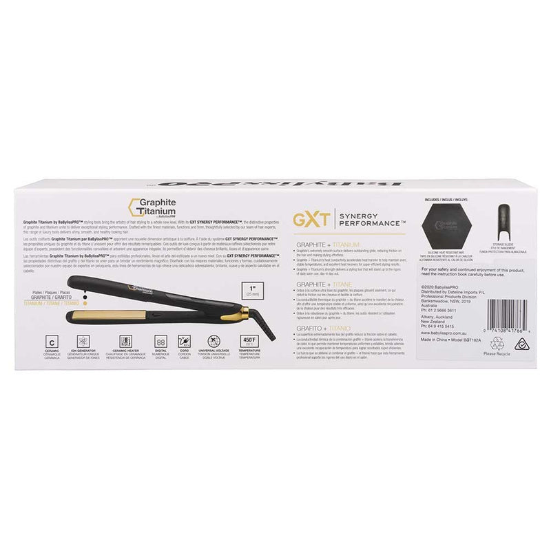 Graphite Titanium by BaBylissPRO Ionic Hair Straightener 25mm