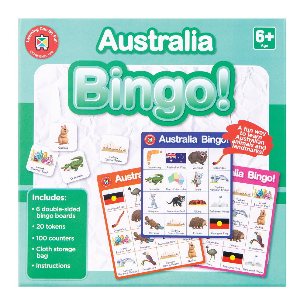 Australia Bingo Educational Game