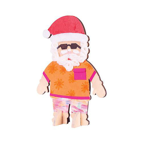 Wooden Standing Santa 10pcs