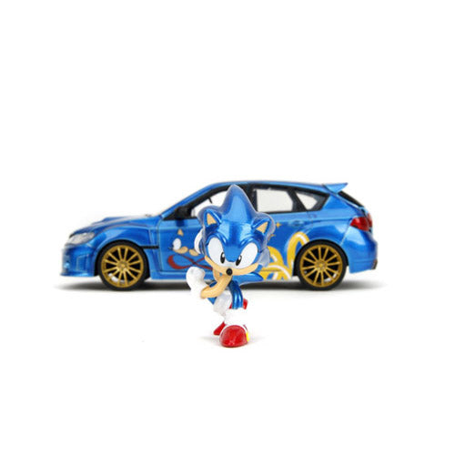 Sonic Subaru STI with Sonic Figure 1:24 Scale Vehicle