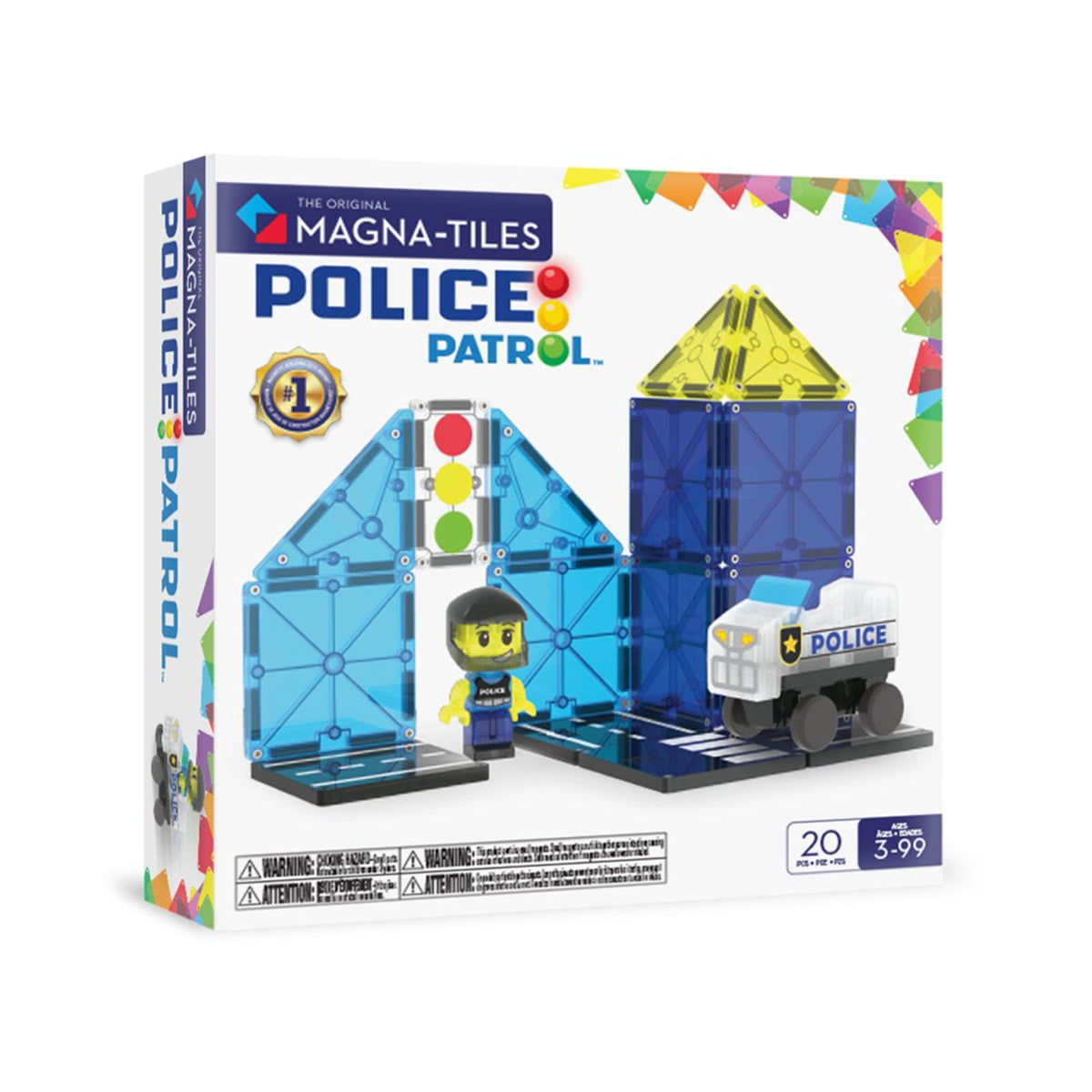 MAGNA-TILES Police Patrol 20-Piece Set
