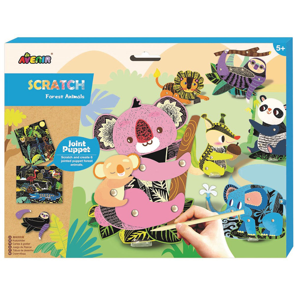 Avenir Scratch Art Joint Puppets