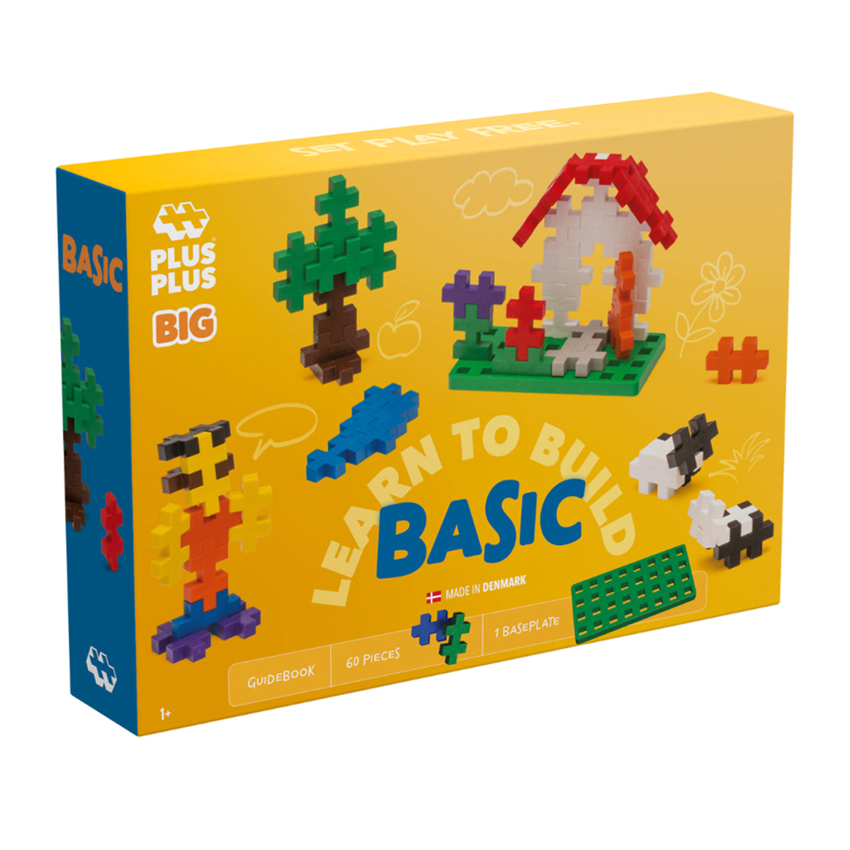 Plus-Plus BIG Learn to Build Building Blocks 60pcs