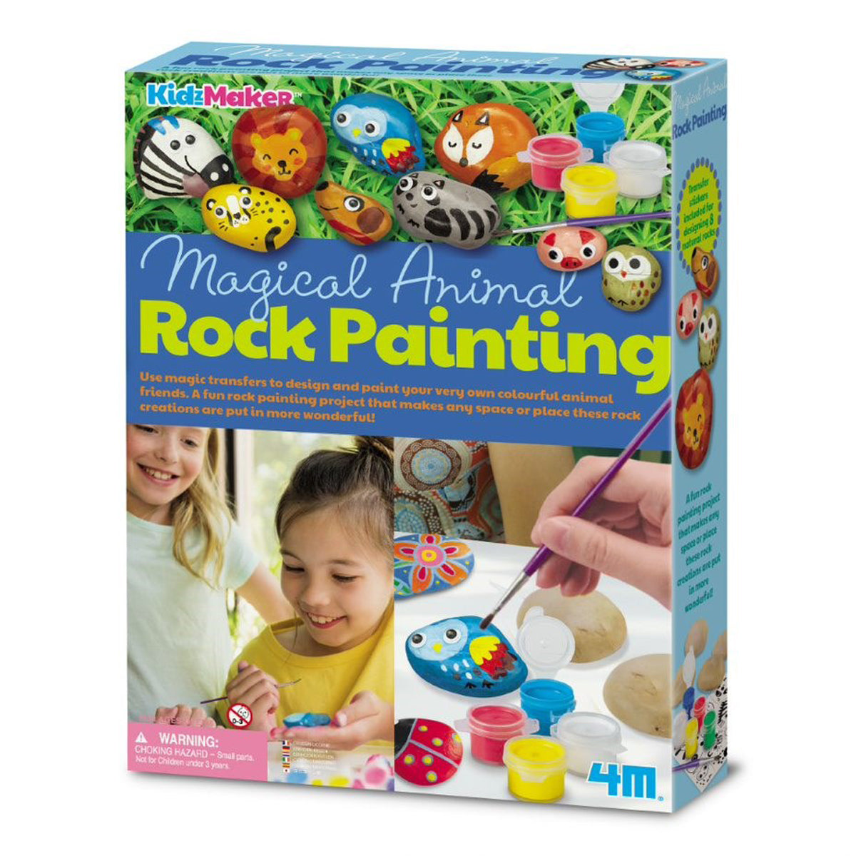 4M KidzMaker Magical Animal Rock Painting Kit