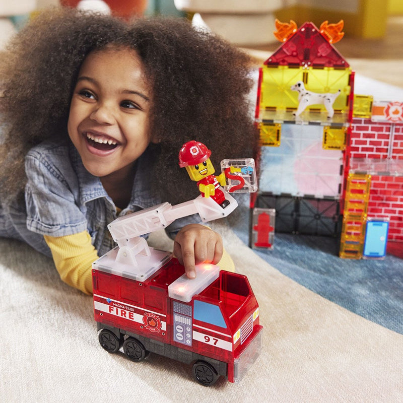 MAGNA-TILES Fire Station 50-Piece Set