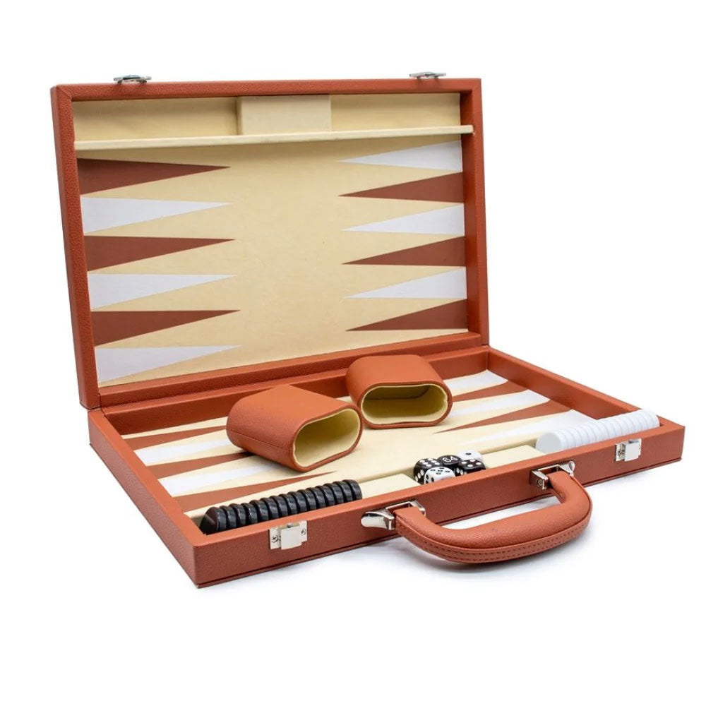 LPG Classics Leather Backgammon Set