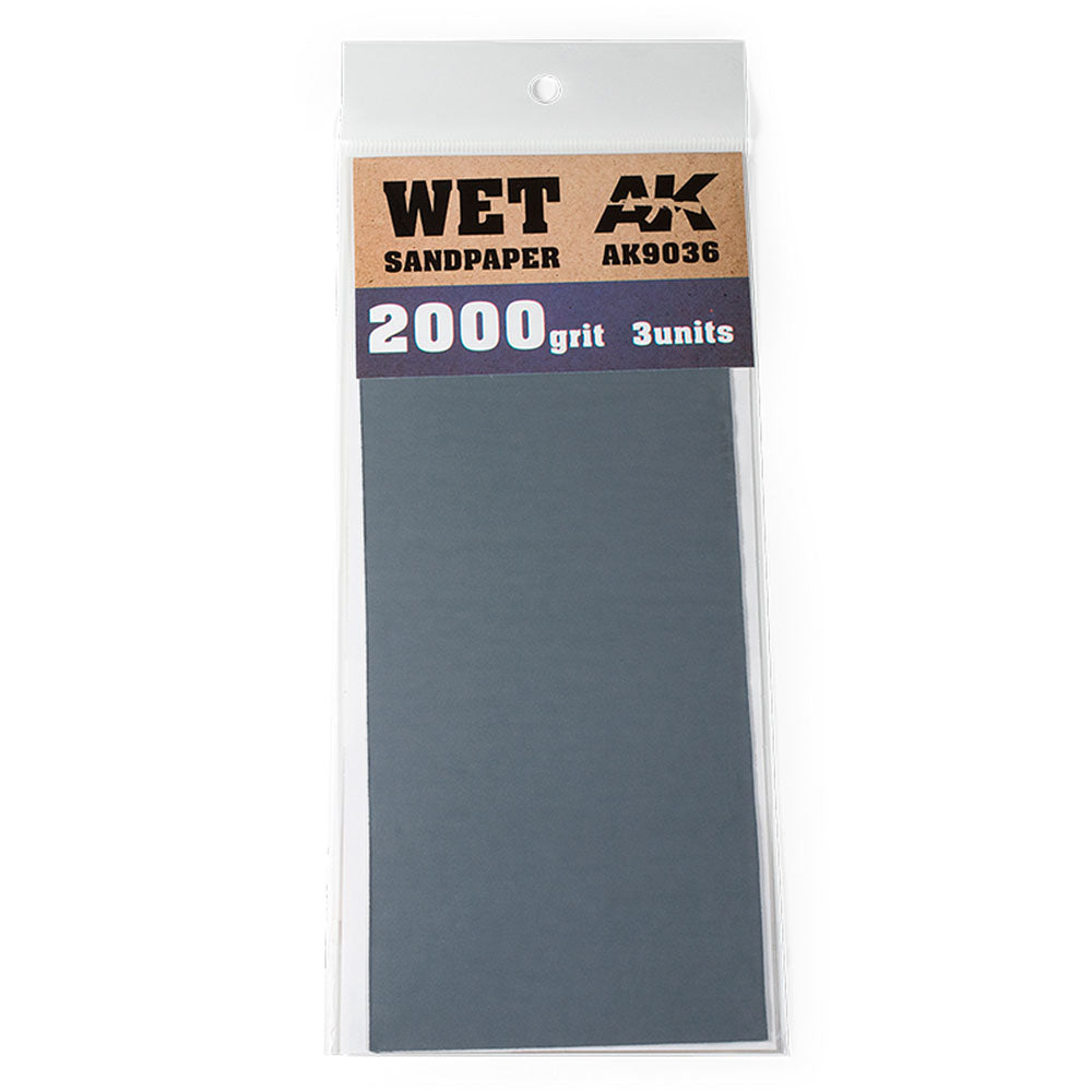 AK Interactive Wet Sandpaper 3pcs