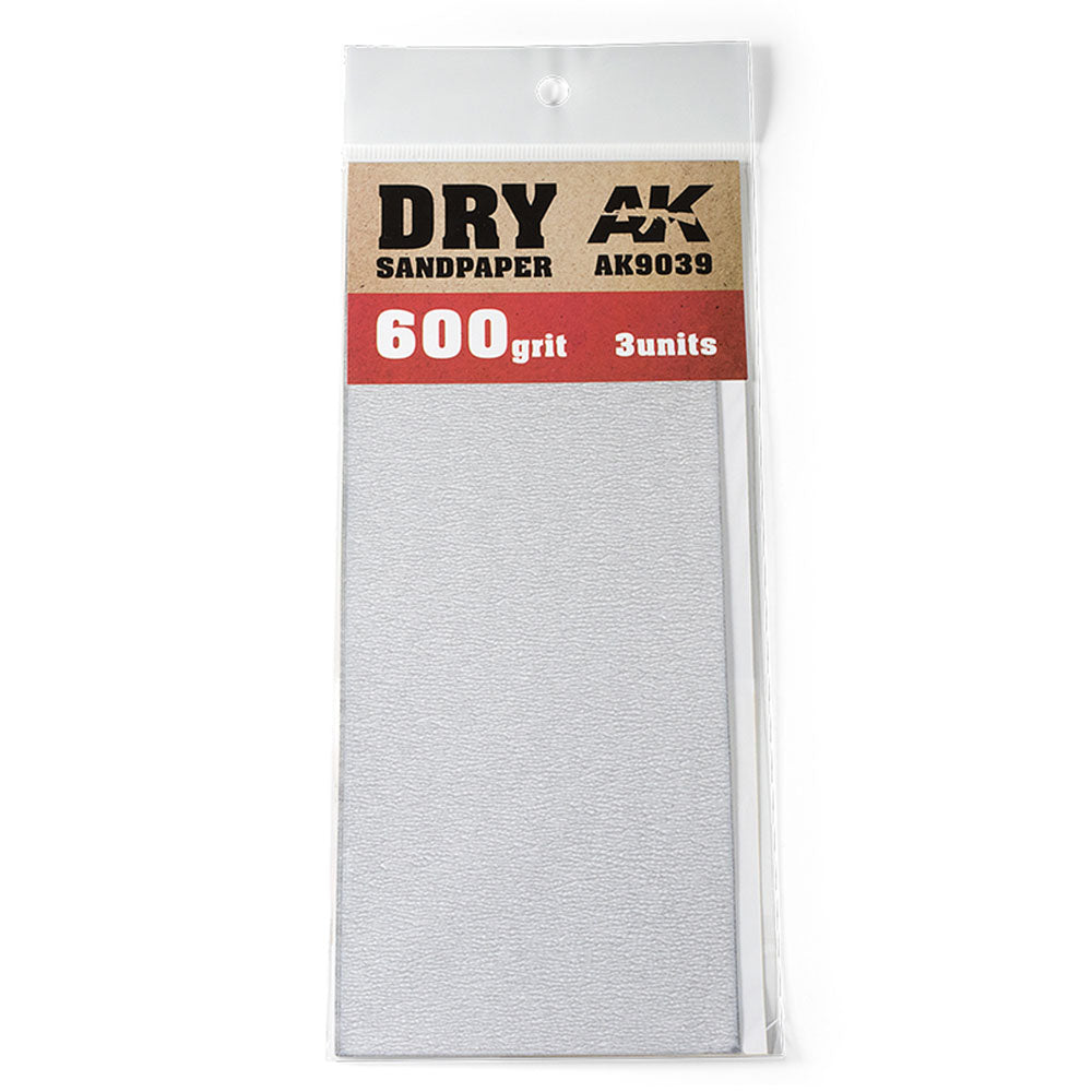 AK Interactive Dry Sandpaper 3pcs