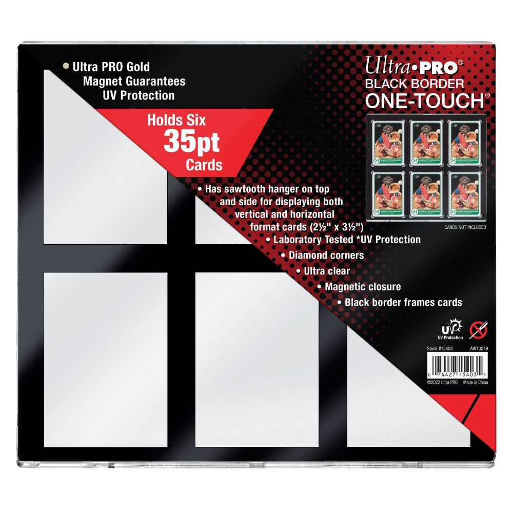 Ultra Pro 35PT Black Border UV ONE-TOUCH Magnetic Holder Card Protector