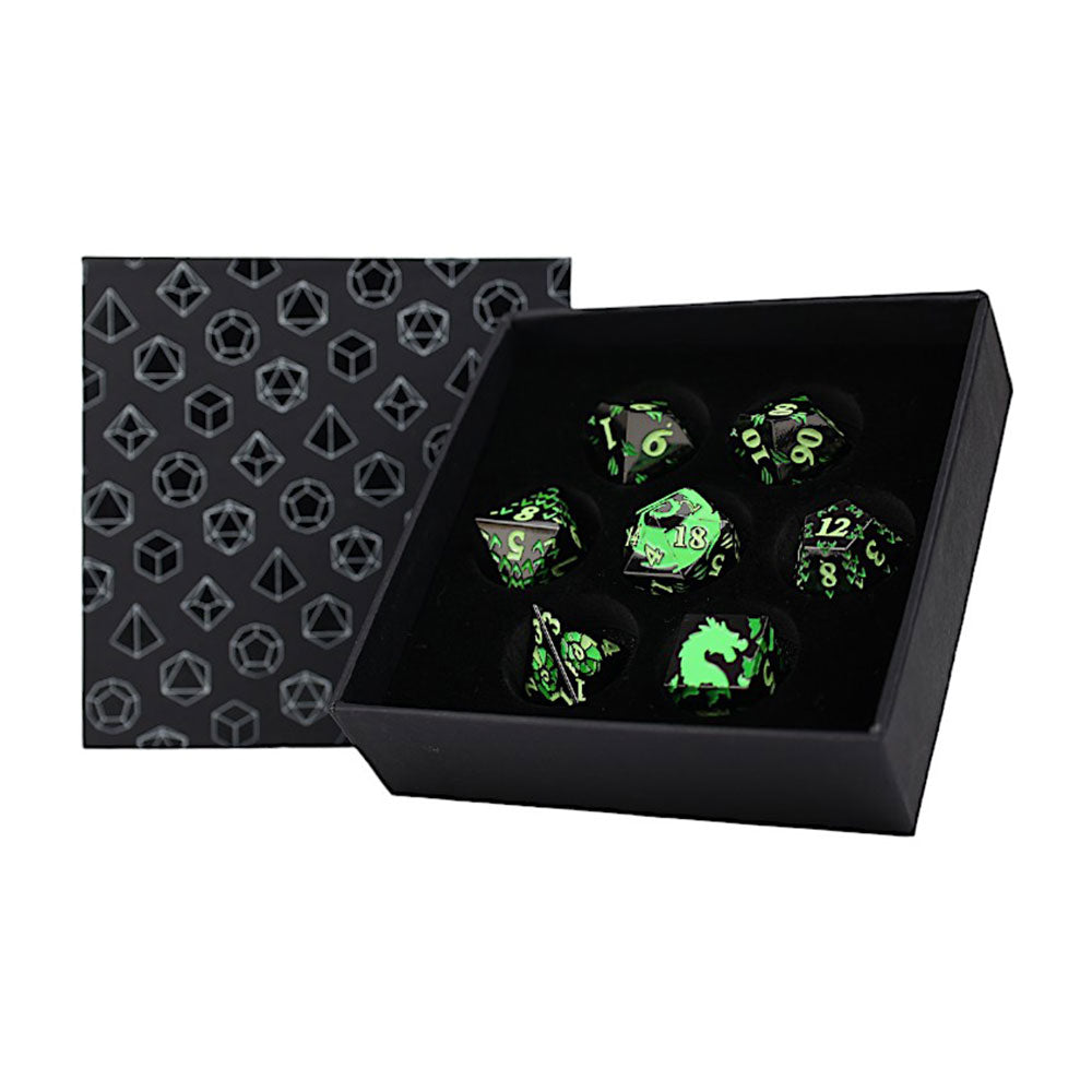 LPG Inscripted Dragon RPG Dice Set