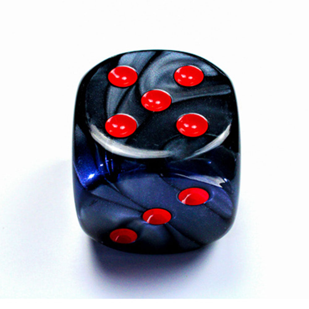 Chessex Velvet D6 Dice with Pips 50mm (Black/Red)