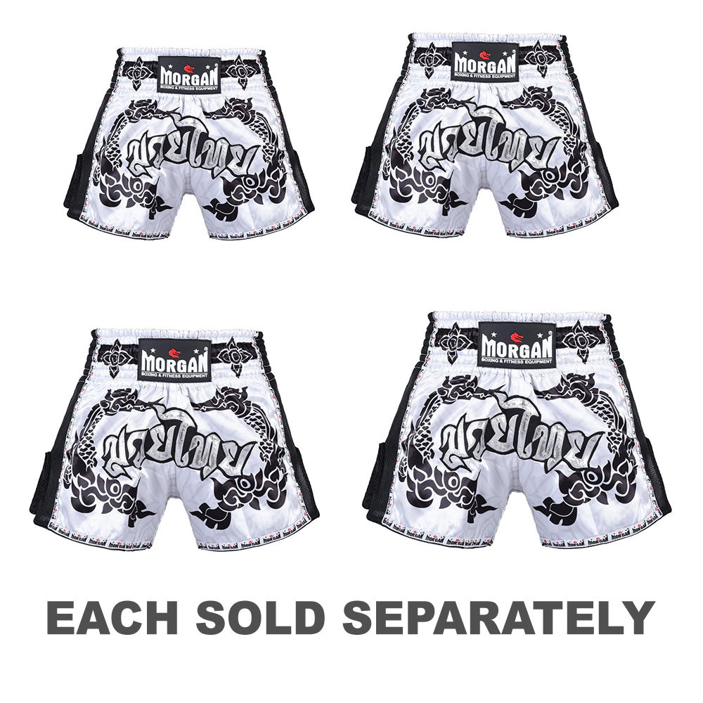 Morgan White Dragon Muay Thai Shorts