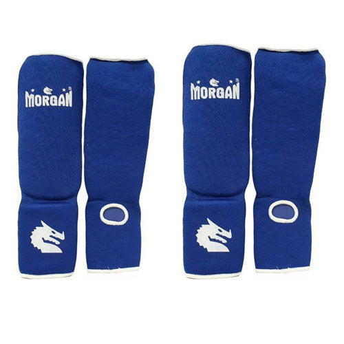 Morgan Elastic Shin and Instep Protectors (Blue)