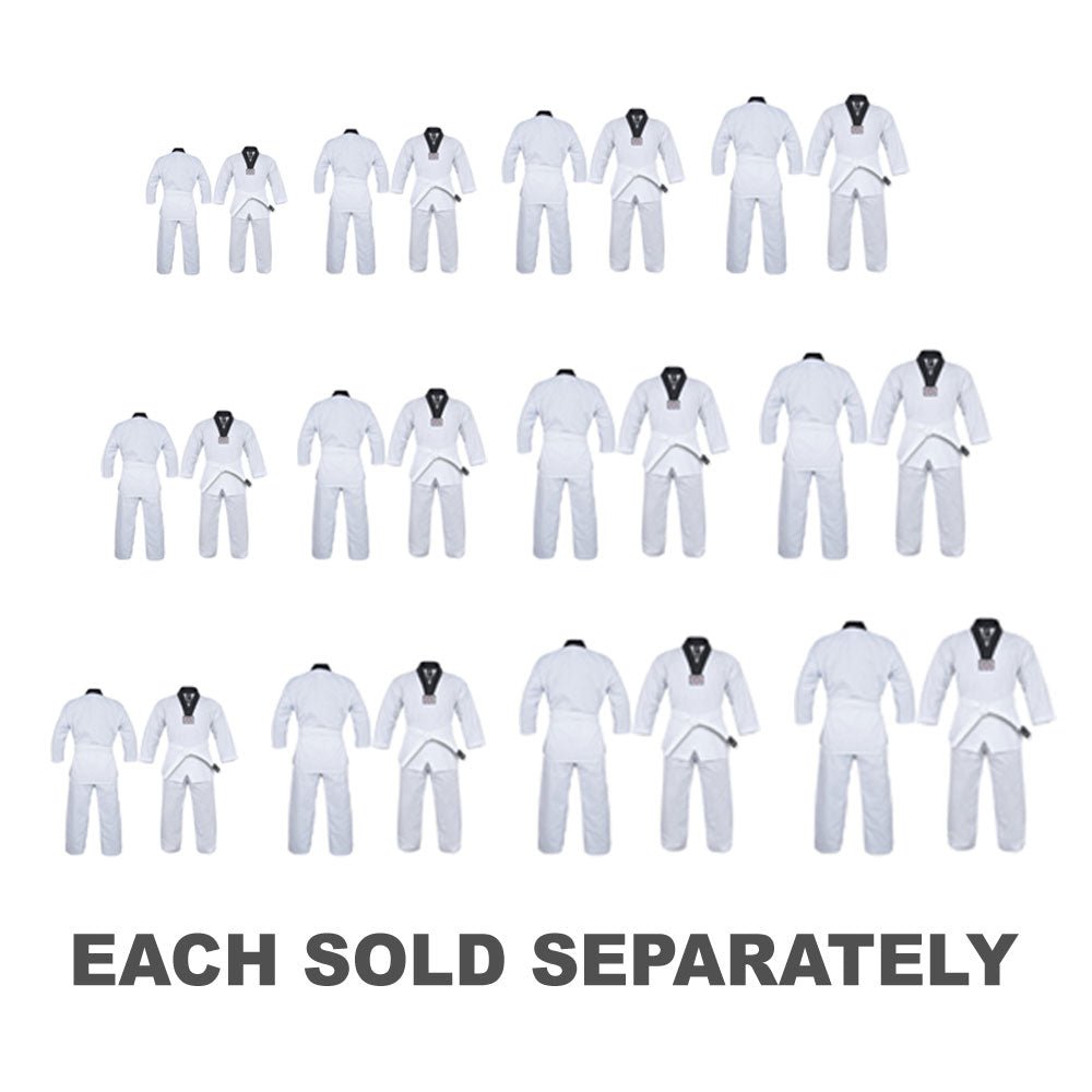 Yamasaki V2 Black V Neck Ribbed Taekwondo Uniform 8oz