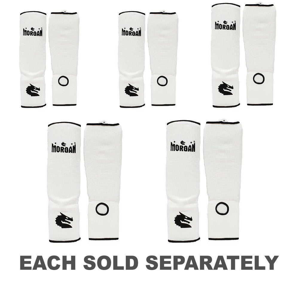 Morgan Elastic Shin and Instep Protectors (White)
