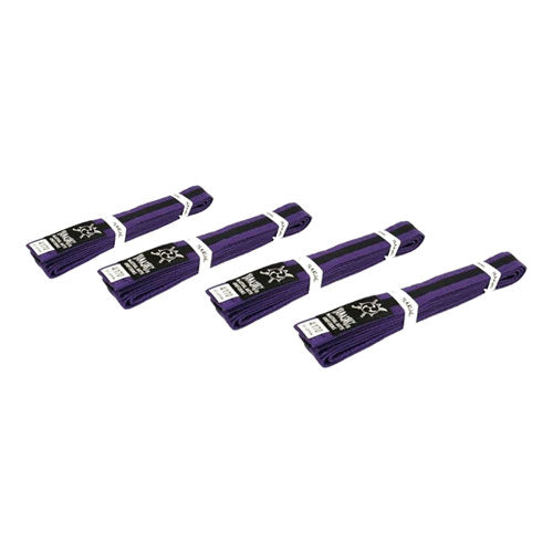 Yamasaki Coloured Martial Arts Belts w/ Black Stripe (Purple)
