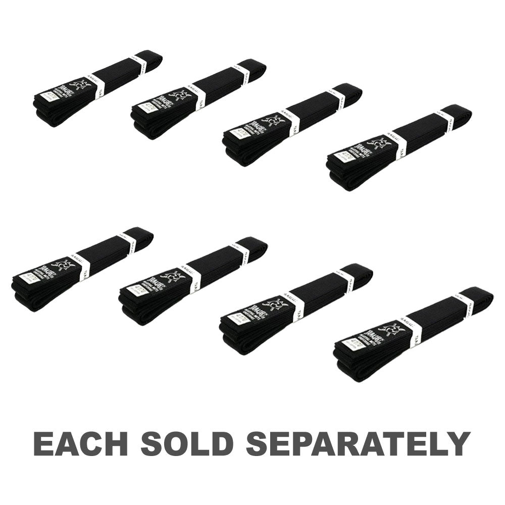 Yamasaki Deluxe Coloured Martial Arts Belts (Black)