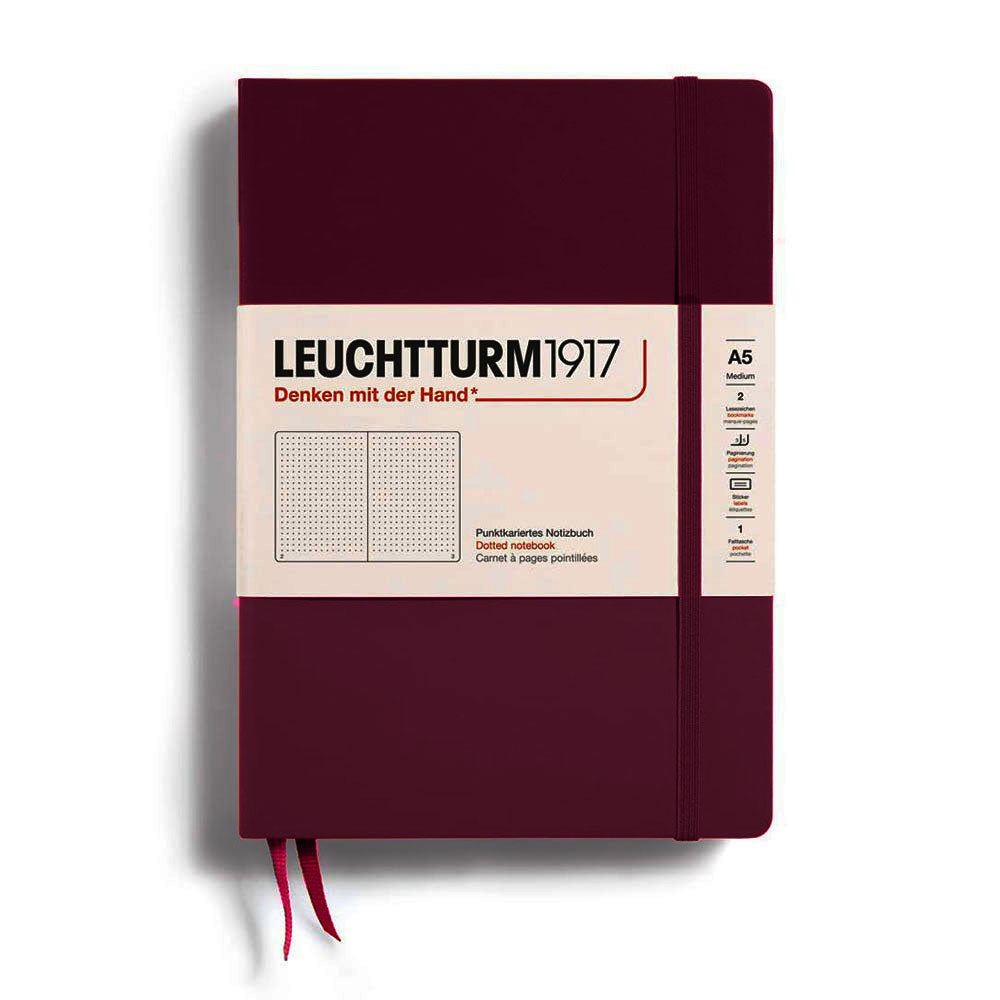 leuchtturmハードカバー点線ノートブックA5(赤)