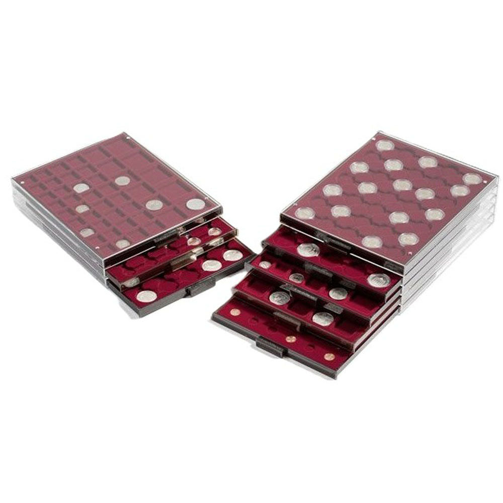 leuchtturm 30円形のコイン引き出し(煙/赤)