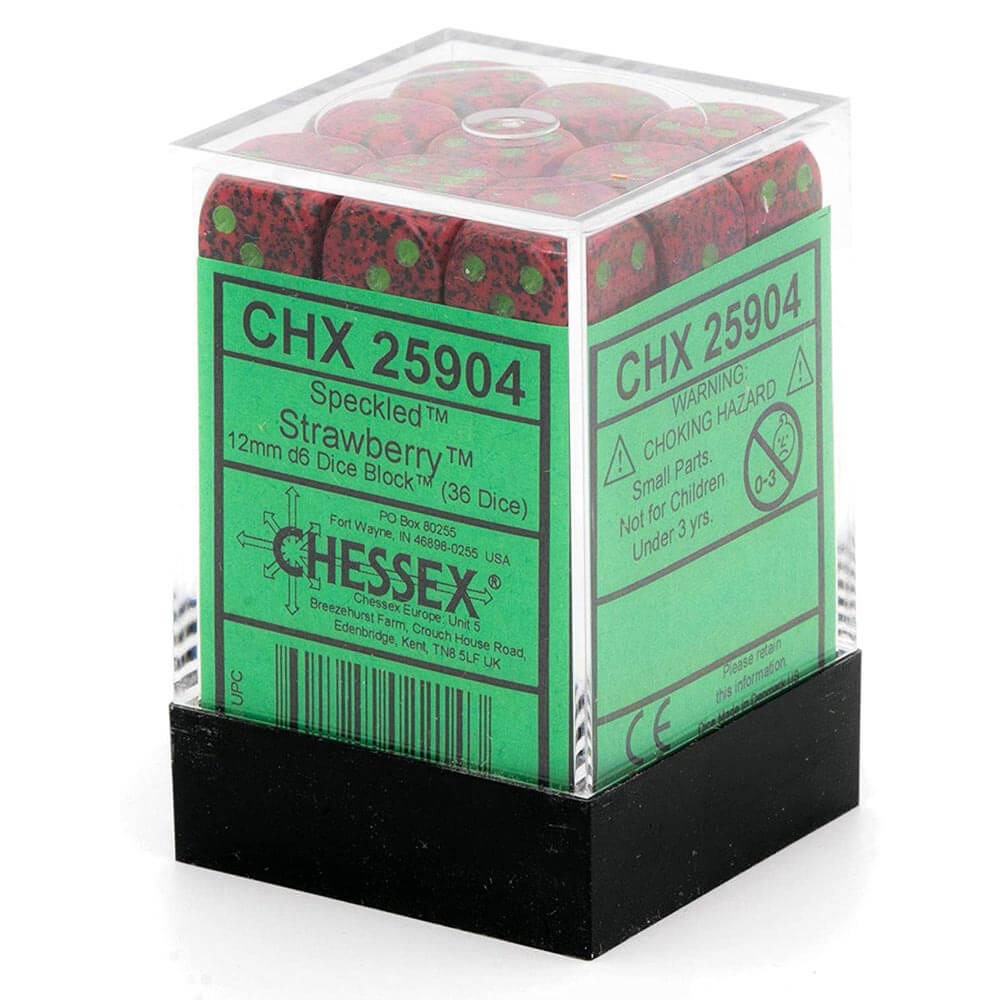 D6サイコロは12mm(36個のサイコロ)の斑点