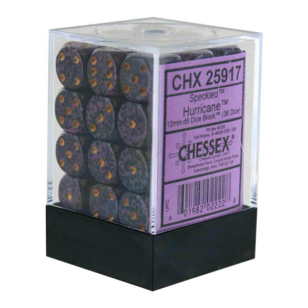 D6サイコロは12mm(36個のサイコロ)の斑点