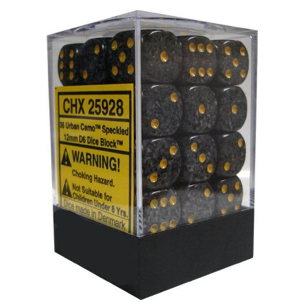D6サイコロは12mm(36個のサイコロ)の斑点
