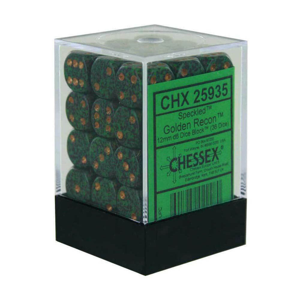 D6サイコロは12mm(36個のサイコロ)の斑点