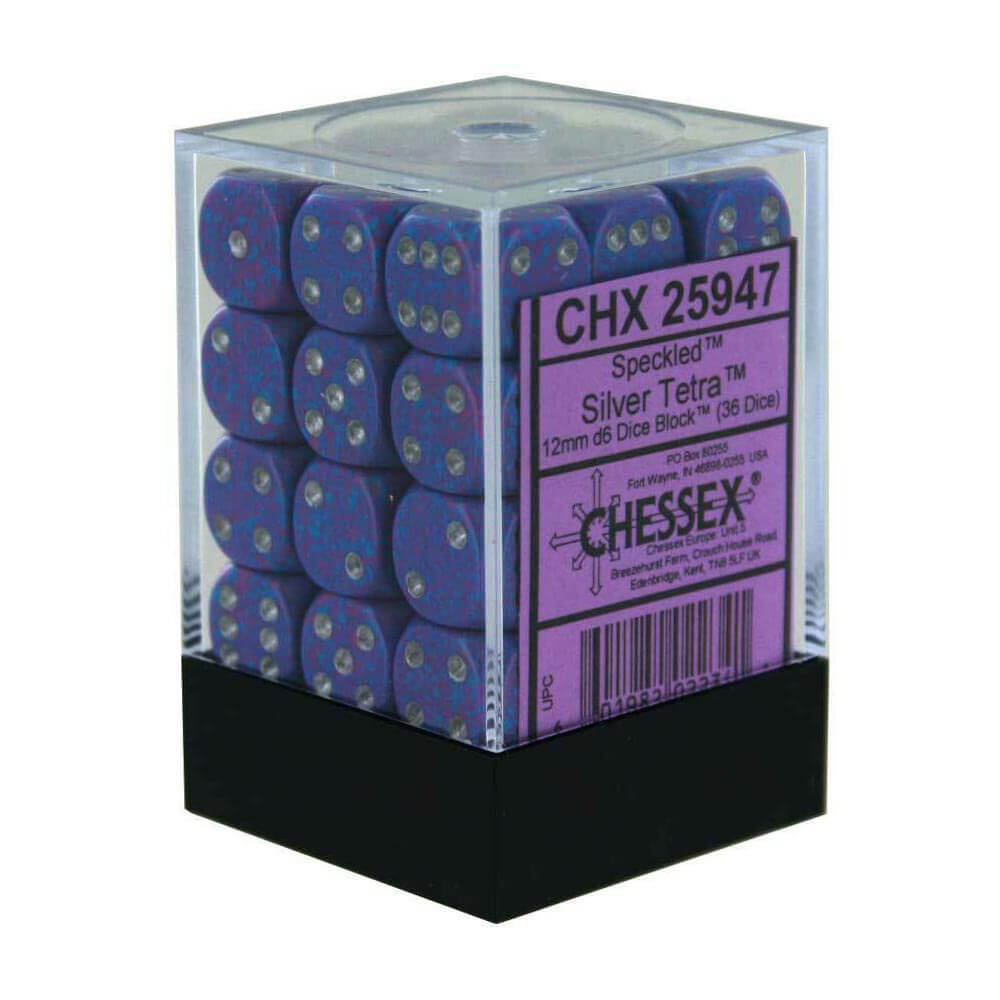 D6サイコロは12mm(36個のサイコロ)の斑点