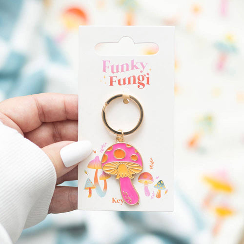 Funky Fungi Mushroom Enamel Keyring