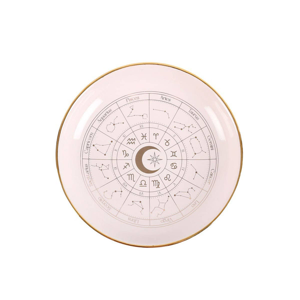 Astrology Wheel Trinket Dish Off White