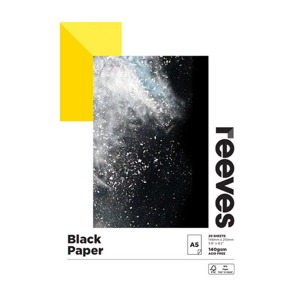 Reeves Mix Blockpapier 140 g/m² (Schwarz)