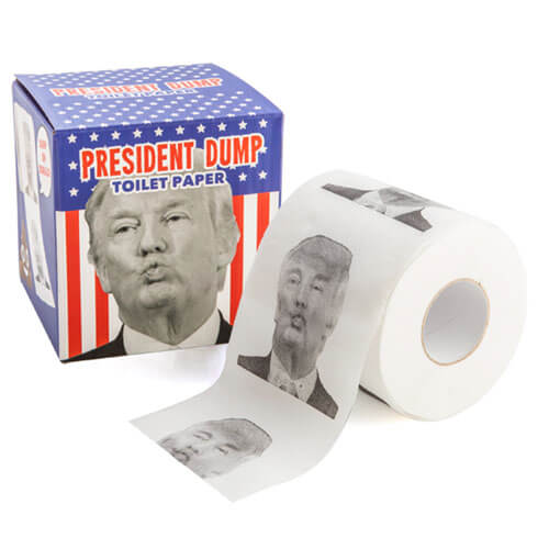 President Donald Trump Dump Toilet Paper