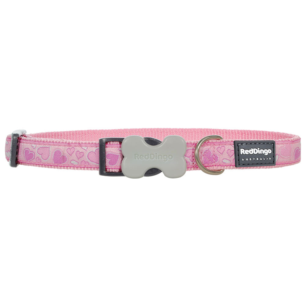 Collar de cachorro de amor arejado (rosa)