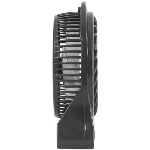 Mini USB Rechargeable Fan w/ LED Light (Black)