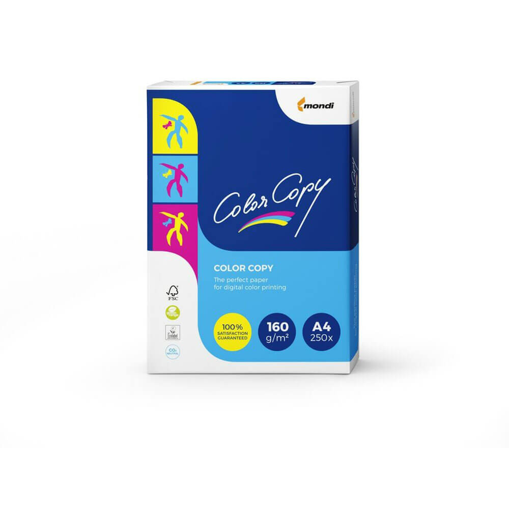 Papel de cópia colorida branca 250pk a4