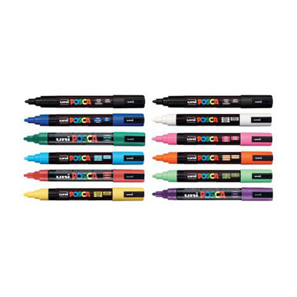 Uni Posca Bullet Tip Markers(12pk)