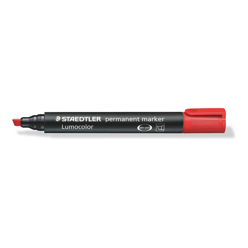 Staedtler Lumocolor Permanent-Marker mit Keilspitze, 10 Stück