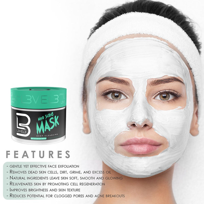 L3VEL3 Mud Facial Scrub 500mL