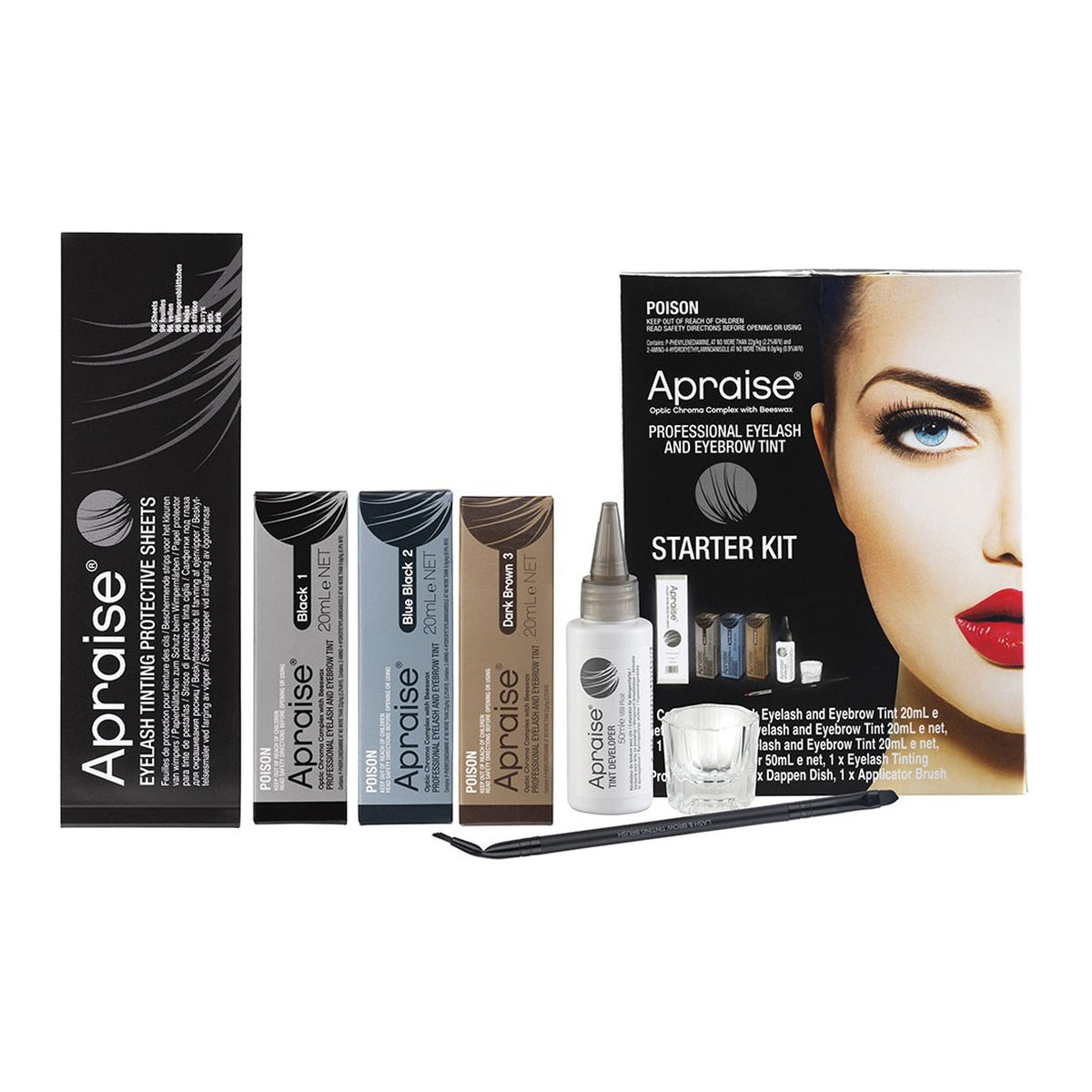 Apraise Eyelash and Eyebrow Tint Kit 7pc