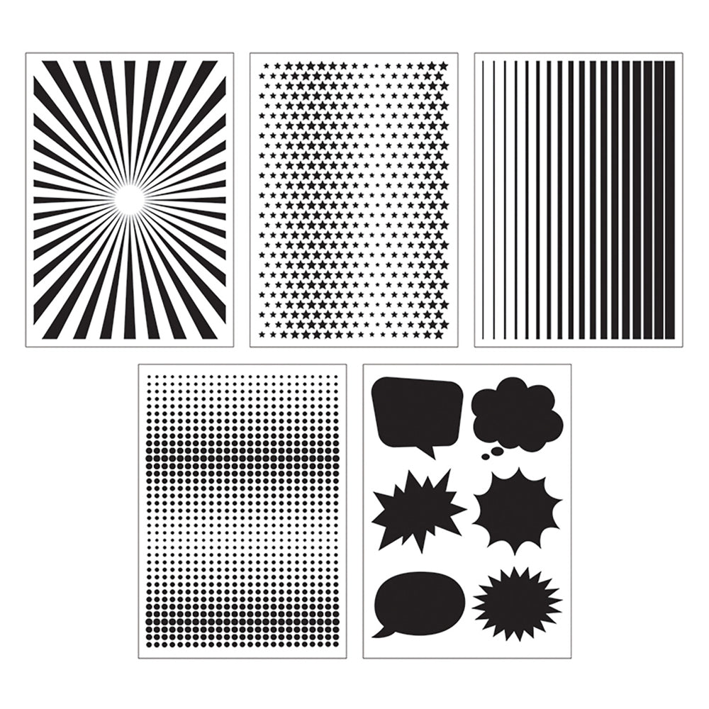 Zart Pop Art Stencil Patterns 10pk
