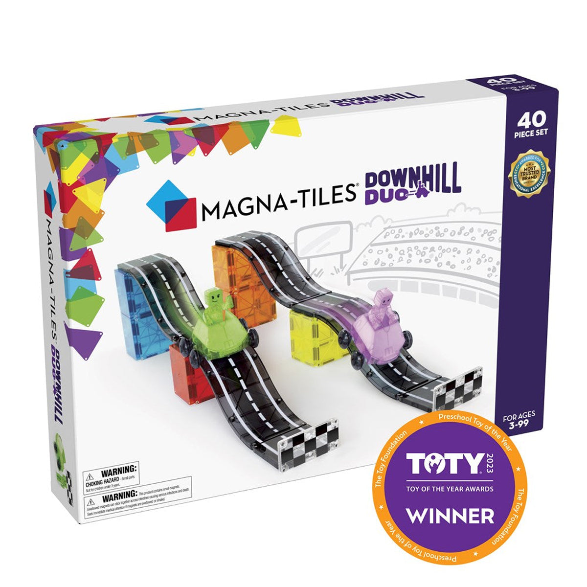 MAGNA-TILES Downhill Duo 40-Piece Set