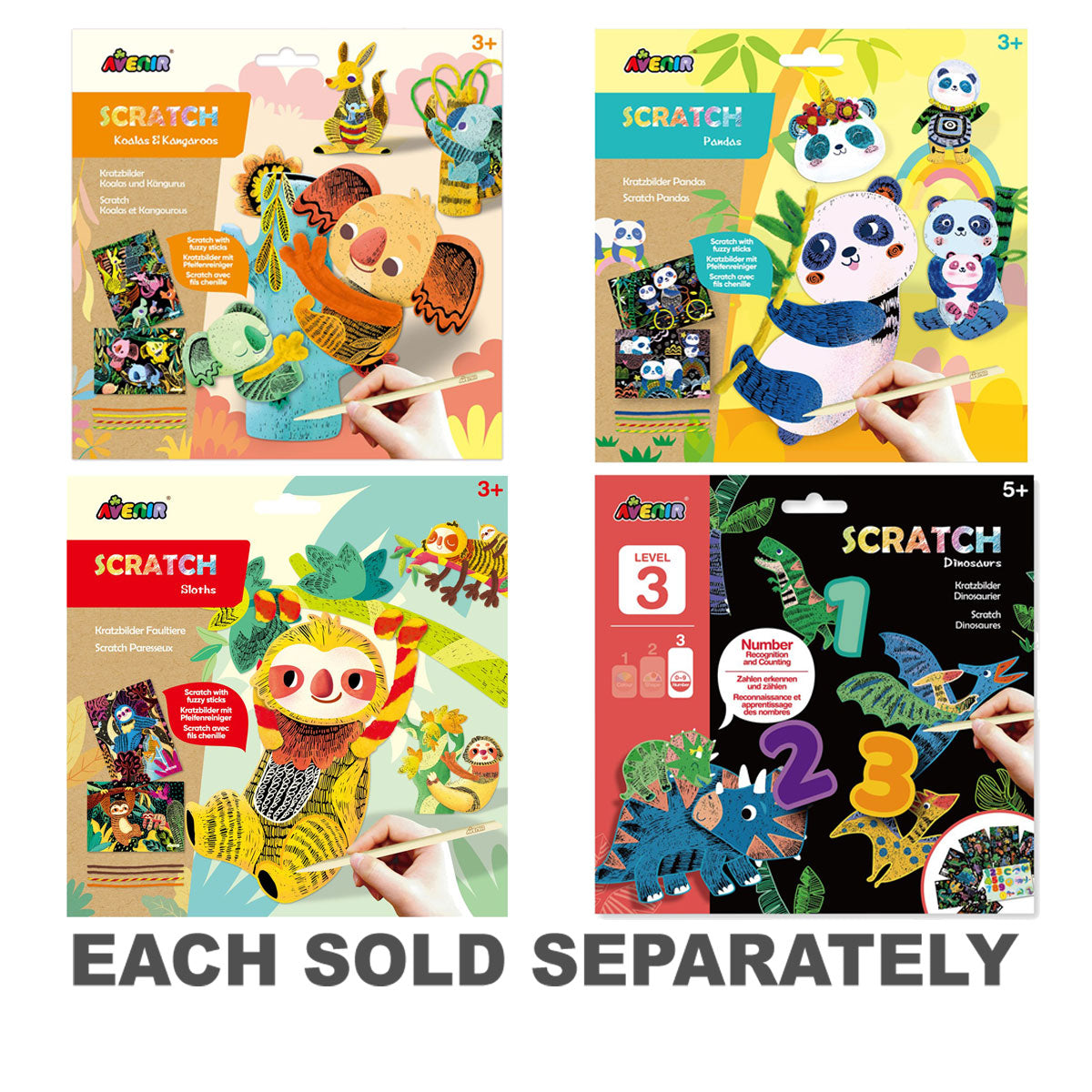Avenir Animal Scratch Art Kit