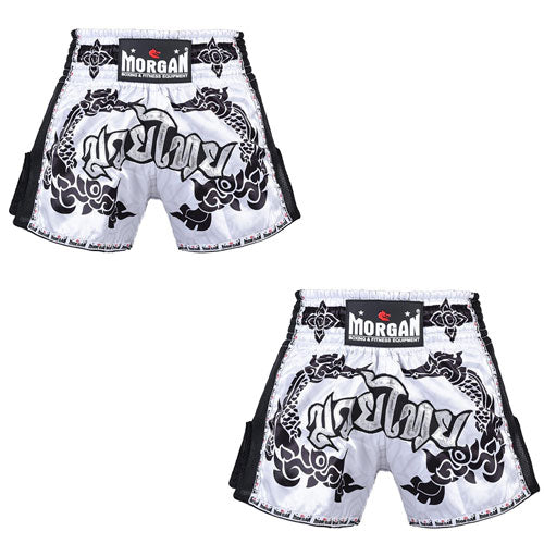 Morgan White Dragon Muay Thai Shorts