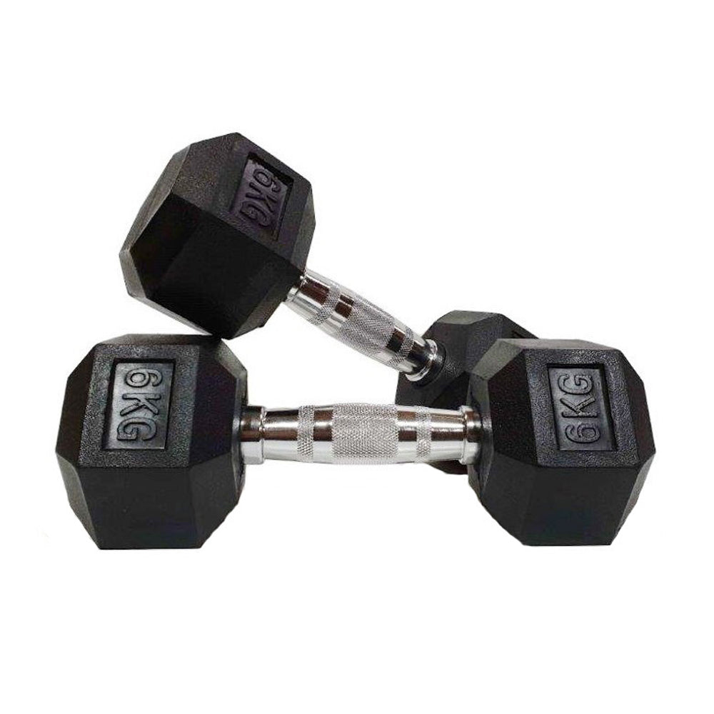 Morgan Rubber Hex Dumbbells (Pair)