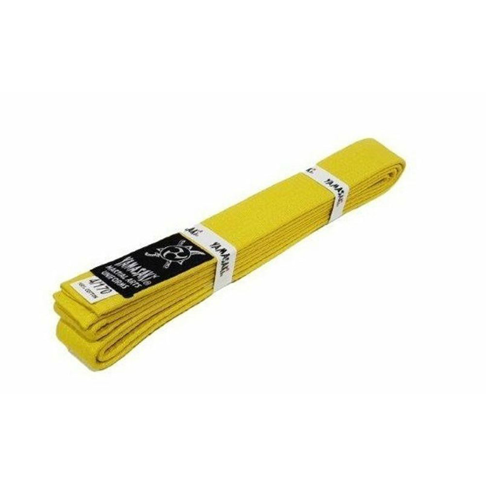 Yamasaki Deluxe Coloured Martial Arts Belts (Yellow)