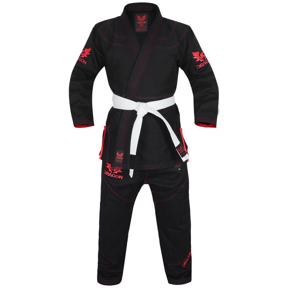 Morgan Dragon V2 Black BJJ Gi 450gsm (IBJJF Approved)