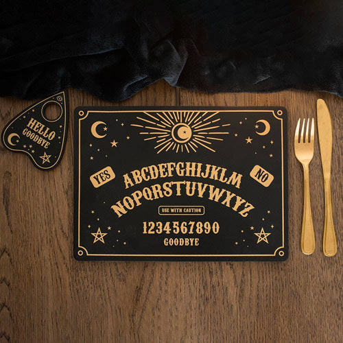 Black and Gold Talking Board MDF Placemat and Coaster