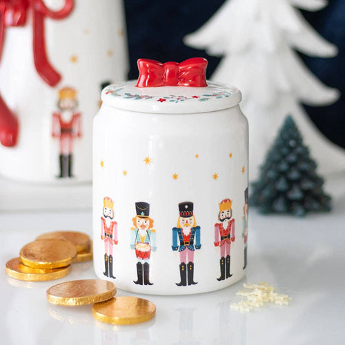 Nutcracker Storage Jar with Bow