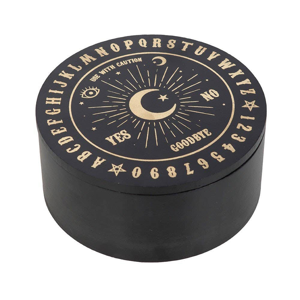 Black and Gold Talking Board MDF Jewellery Box